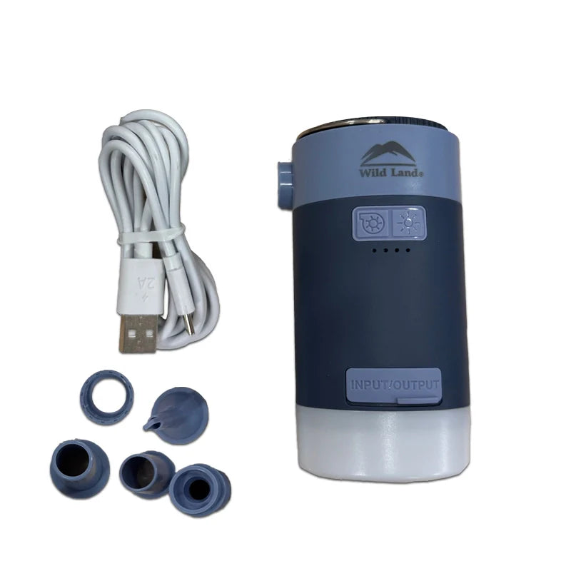 Quickpump, 3-i-1 luftpump, LED-lampa, powerbank