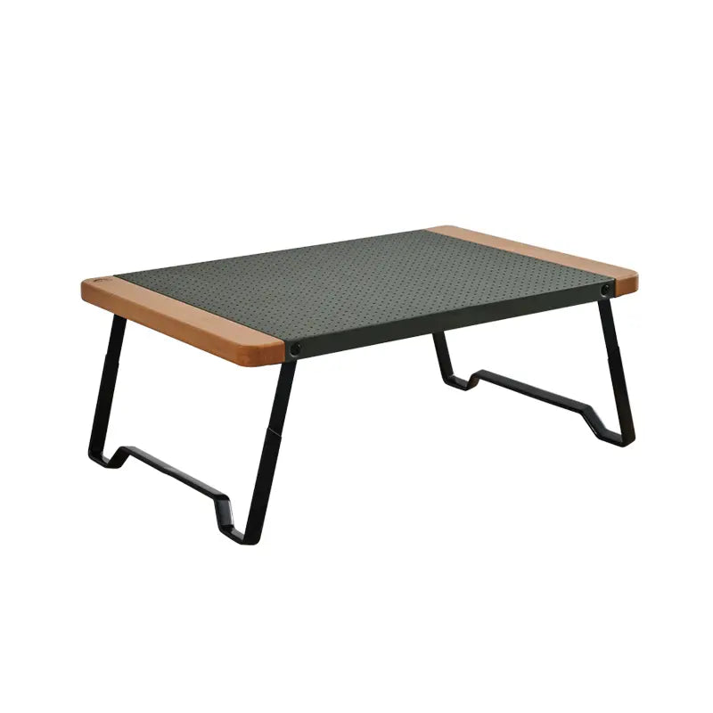 Kompakt campingbord, lätt aluminium och trä
